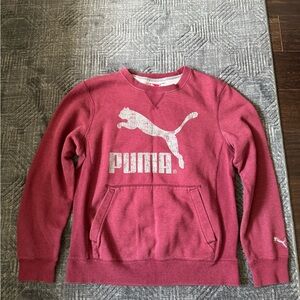 PUMA Men's Maroon Red Sweater sz S ok condition